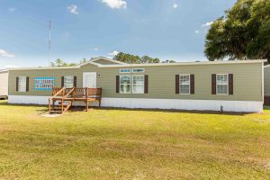 Showing Blakely model in mobile home sales gallery
