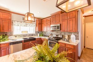 Featuring Blakely interior in mobile home sales gallery