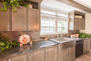 Displaying Buckhead interior in mobile home sales gallery
