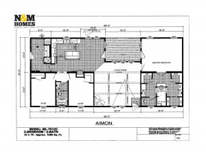 Showing Aimon 32x72 mobile home floor plan layout