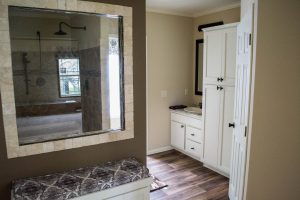 Displaying Aimon kitchen with cabinet storage