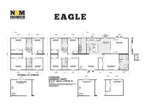 Showing Eagle double wide mobile home floorplan detail