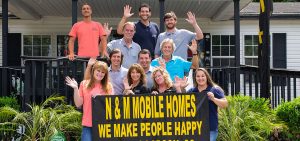 Showing professional team at mobile home business