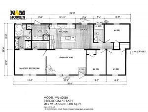 Displaying Montreat mobile home floor plan layout