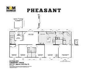 Displaying Pheasant 32x74 mobile home floorplan