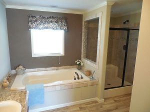 Displaying Orchard House II bath with residential finish