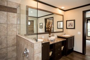 Displaying kitchen layout in three bedroom double wide