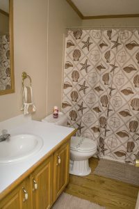 Displaying land home kitchen details with cabinet layout