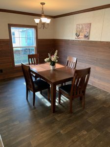 Displaying three bedroom home with electric fireplace feature