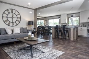 Showing farmhouse den with comfortable residential layout