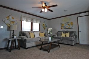 Featuring rustic double wide living room with open layout