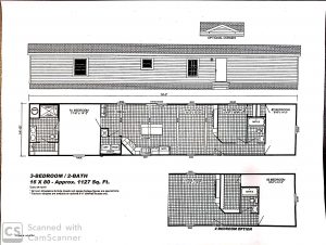 Displaying Naples floor plan for 16x80 farmhouse home