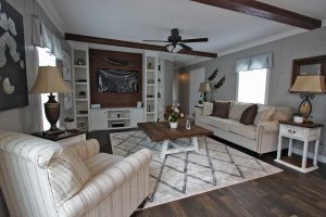 Displaying Naples living room with farmhouse interior