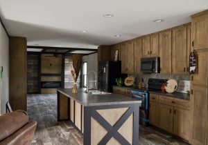 Showing rustic den with electric fireplace feature