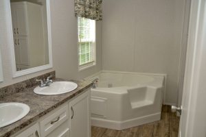 Showing residential kitchen with upgraded home finishes