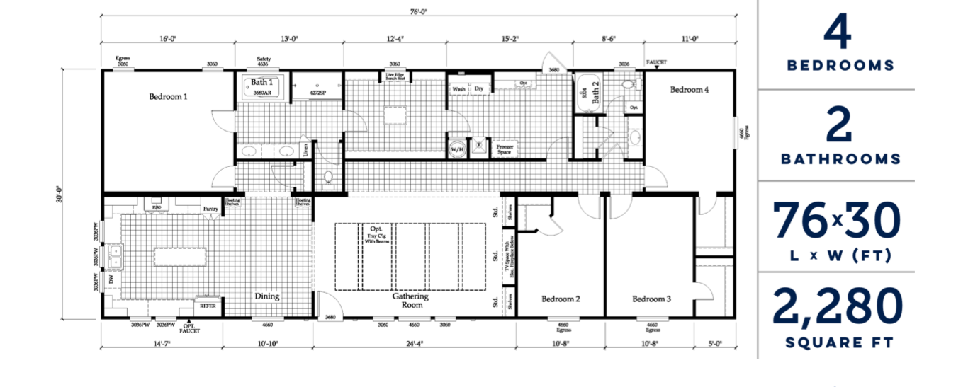 Kinlock falls floor plan N&M Mobile Homes Manufactured Homes