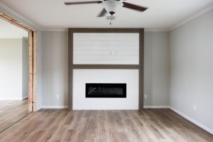 Showing upgraded bath and interior features in The Owl home