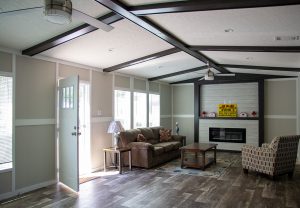 Featuring Willet living area with open manufactured home layout