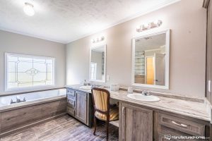 Displaying spacious bathroom interior in Stagecoach home