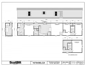 Displaying manufactured home floor plan with spacious layout