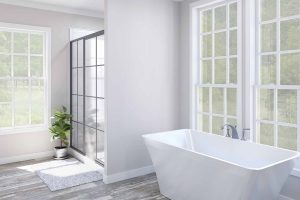 Featuring modern mobile home kitchen with updated cabinetry