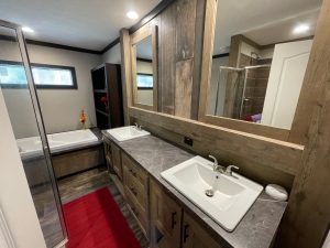 Showing upgraded interior features in three bedroom land home